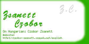 zsanett czobor business card